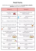 Vorschau - Arbeitsblätter - Tandembogen Modal Verbs Lückensätze - Deckblatt