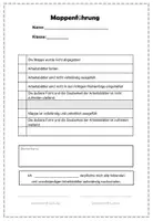 Vorschau - Arbeitsblätter - Mappenführung im Fachunterricht - Seite 1