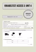 Vorschau - Test - Vokabeltest Access 3 - Unit 4 - Part C - Deckblatt