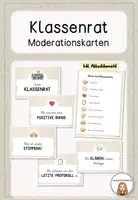 Vorschau - Merkblätter - Klassenrat - Moderationskarten - Deckblatt