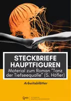 Vorschau - Arbeitsblätter - Steckbriefe Hauptfiguren zu "Tanz der Tiefseequalle" (S. Höfler) - Deckblatt