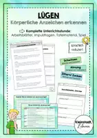 Vorschau - Stundenentwürfe - Lügen: Körperliche Anzeichen erkennen - Deckblatt