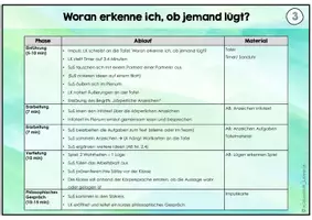 Vorschau - Stundenentwürfe - Lügen: Körperliche Anzeichen erkennen - Seite 1