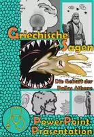 Vorschau - Präsentationen/Tafelbilder - Griechische Sagen - Die Geburt der Pallas Athene 🦉 - Deckblatt