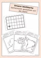Vorschau - Arbeitsblätter - Unsere Weltkarte - gemeinsam gestalten wir die Welt - Deckblatt