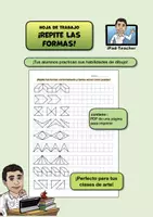 Vista previa - Hojas de trabajo - Arte: Repite las formas geométricas (PDF) - Portada