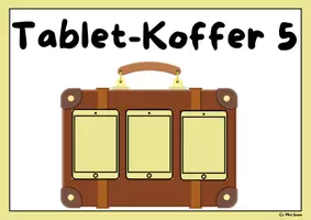 Vorschau - Mal- und Bastelvorlagen - Tablet-Koffer 5 gelb, Plakat - Deckblatt