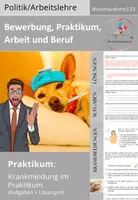 Vorschau - Arbeitsblätter - Praktikum -Krankmeldung - Deckblatt