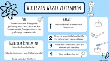 Vorschau - Arbeitsblätter - Experiment Wasser verdampfen - Aggregatzustände Wasser - Seite 2