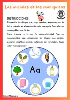 Vista previa - Tarjetas / Manipulativos - LAS INICIALES DE LAS MARIQUITAS - página 1
