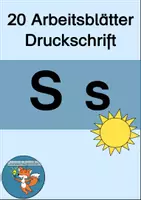 Vorschau - Arbeitsblätter - Arbeitsblätter Buchstabe S Druckschrift Wochenplan Buchstabeneinführung - Deckblatt