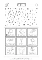 Vorschau - Arbeitsblätter - Arbeitsblätter Buchstabe S Druckschrift Wochenplan Buchstabeneinführung - Seite 3