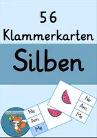 Vorschau - Stationenlernen - 56 Klammerkarten Silben mit Selbstkontrolle #bestofLMP2019 - Deckblatt