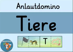 Vorschau - Spiele - Anlautdomino Tiere - Seite 1