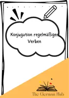 Vorschau - Arbeitsblätter - Konjugation regelmäßiger Verben - Deckblatt