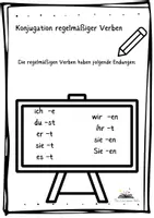 Vorschau - Arbeitsblätter - Konjugation regelmäßiger Verben - Seite 1