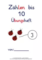 Vorschau - Arbeitsblätter - Zählen bis 10 Übungsheft - Deckblatt