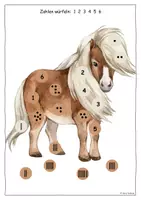 Vorschau - Stationenlernen - 🐎 Pony "Roll and cover" Würfelspiel ZR 1-6 & 1-12 - Seite 2