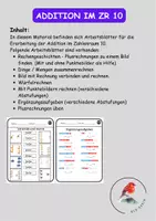 Vorschau - Arbeitsblätter - Addition im ZR 10 - Übungsheft zum Plusrechnen bis 10 - Seite 1