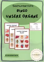 Vorschau - Stationenlernen - Bingo Organe - Deckblatt
