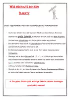 Vorschau - Poster - Wie gestalte ich ein Plakat- Grundschule - Deckblatt