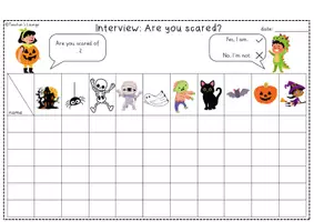 Vorschau - Arbeitsblätter - Halloween- Interview (Costume, Are you scared of?) - Seite 1