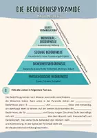 Vorschau - Arbeitsblätter - Maslowsche Bedürfnispyramide mit Arbeitsblättern, Präsentation & Lösungen - Seite 3