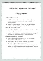 Vorschau - Arbeitsblätter - How to... write a personal statement - Seite 1