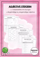 Vorschau - Arbeitsblätter - Adjektive steigern (Arbeitsblätter) - Deckblatt