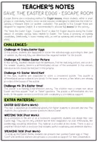 Vista previa - Unidades / Secuencias / Situaciones de Aprendizaje - SAVE THE EASTER EGGS - Escape Room - página 2