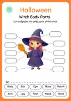 Vista previa - Hojas de trabajo - Pack Halloween - Descriptions and Vocabulary - página 1