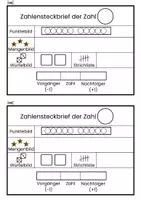 Vorschau - Arbeitsblätter - Zahlensteckbrief Mathematik Klasse 1 - Seite 2
