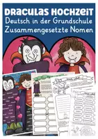 Vorschau - Arbeitsblätter - Halloween Nomen Deutsch Grundschule - Draculas Hochzeit - Deckblatt