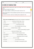 Vorschau - Arbeitsblätter - The simple past (irregular verbs) Arbeitsblatt - Deckblatt