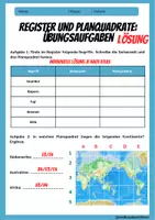Vorschau - Arbeitsblätter - KARTENARBEIT IM ATLAS: PLANQUADRATE und REGISTER - Anleitung und Übungsaufgaben - Erdkunde für die Sek 1 - Seite 3