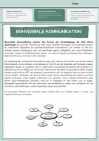 Vorschau - Arbeitsblätter - Basics Nonverbale Kommunikation - Deckblatt