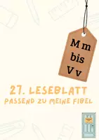 Vorschau - Arbeitsblätter - 27. Leseblatt V v passend zu MEINE FIBEL - Deckblatt