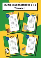 Vorschau - Poster - Multiplikationstabelle Tierreich 1x1 - Deckblatt