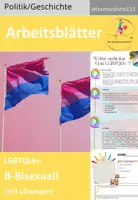 Vorschau - Arbeitsblätter - LGBTQIA+ B = Bisexuell - Deckblatt