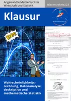 Vorschau - Arbeitsblätter - Klausur P1 Angewandte Mathematik in Wirtschaft und Statistik, mit Lösungen! Stochastik Klausur - Deckblatt