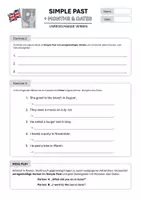 Vorschau - Arbeitsblätter - Simple Past: Unregelmäßige Verben mit Wortfeld Months & Dates - Seite 2
