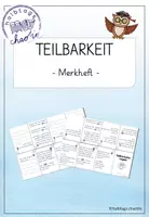 Vorschau - Arbeitsblätter - Merkheft Teilbarkeitsregeln - 2 Versionen - Deckblatt