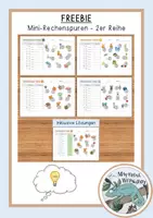 Vorschau - Arbeitsblätter - Mini Rechenspur 2er-Reihe (kleines 1x1) FREEBIE - Deckblatt