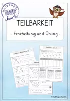 Vorschau - Arbeitsblätter - Teilbarkeitsregeln - Erarbeitung und Übung - Deckblatt