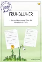 Vorschau - Arbeitsblätter - Frühblüher Abschreibkartei zum Üben der Schreibschrift - LA - einfach - Deckblatt
