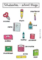 Vorschau - Arbeitsblätter - Schulsachen - Wortschatzpaket (school things) - Seite 2