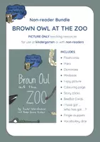 anteprima - Flashcard - Brown Owl at the Zoo - BUNDLE for KINDERGARTEN - Pagina di copertina