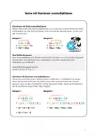 Vorschau - Arbeitsblätter - Terme mit Klammern ausmultiplizieren - Deckblatt