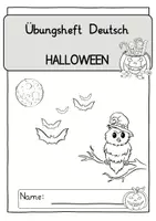 Vorschau - Arbeitsblätter - Übungsheft Halloween – Anlaute, Silben & Abschreibübungen (Deutsch / Klasse 1) - Seite 1