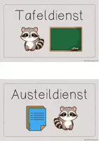 Vorschau - Bildkarten - Klassendienste für deine Waschbär-Klasse - Seite 2